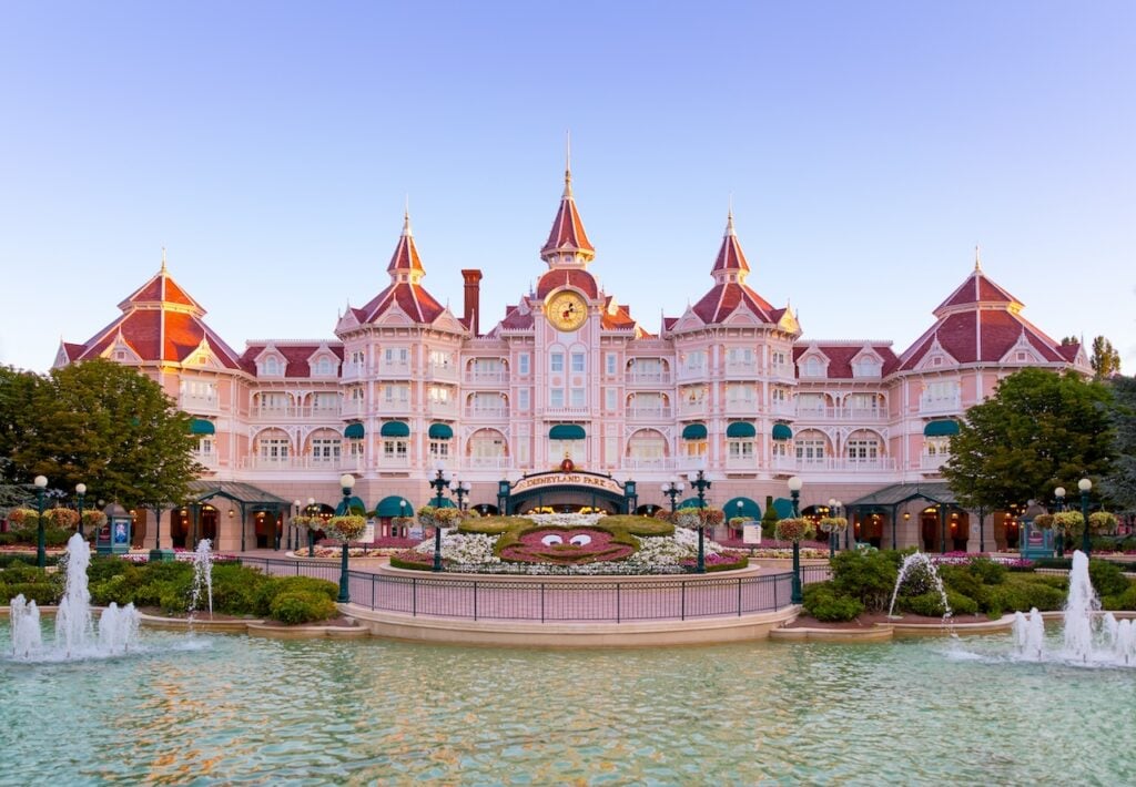 Exterior of Disneyland Paris hotel.