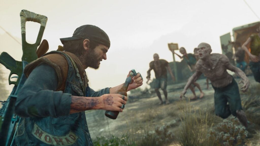 Gameplay still frame of Days Gone PC release (2021). video game sequel