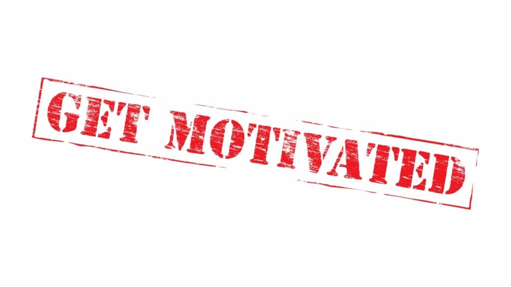 The words get motivated on white background - how to get motivated