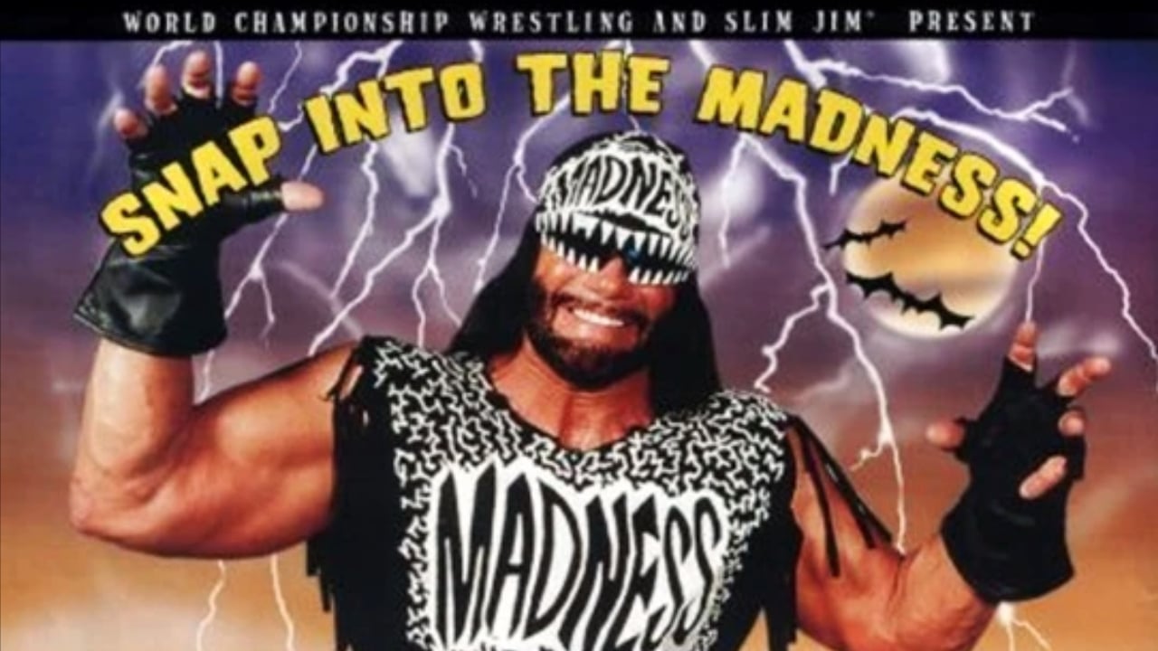 Promotional image featuring Randy Savage for Halloween Havoc 1997