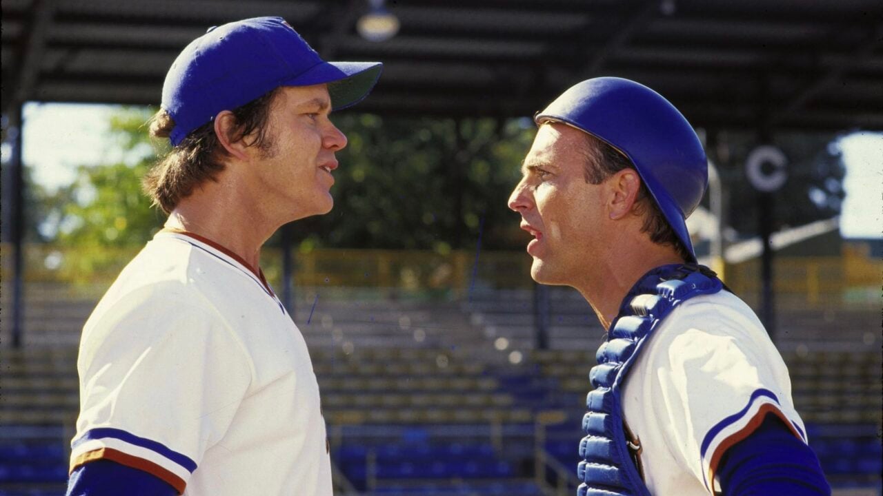 Kevin Costner and Tim Robbins in Bull Durham (1988)