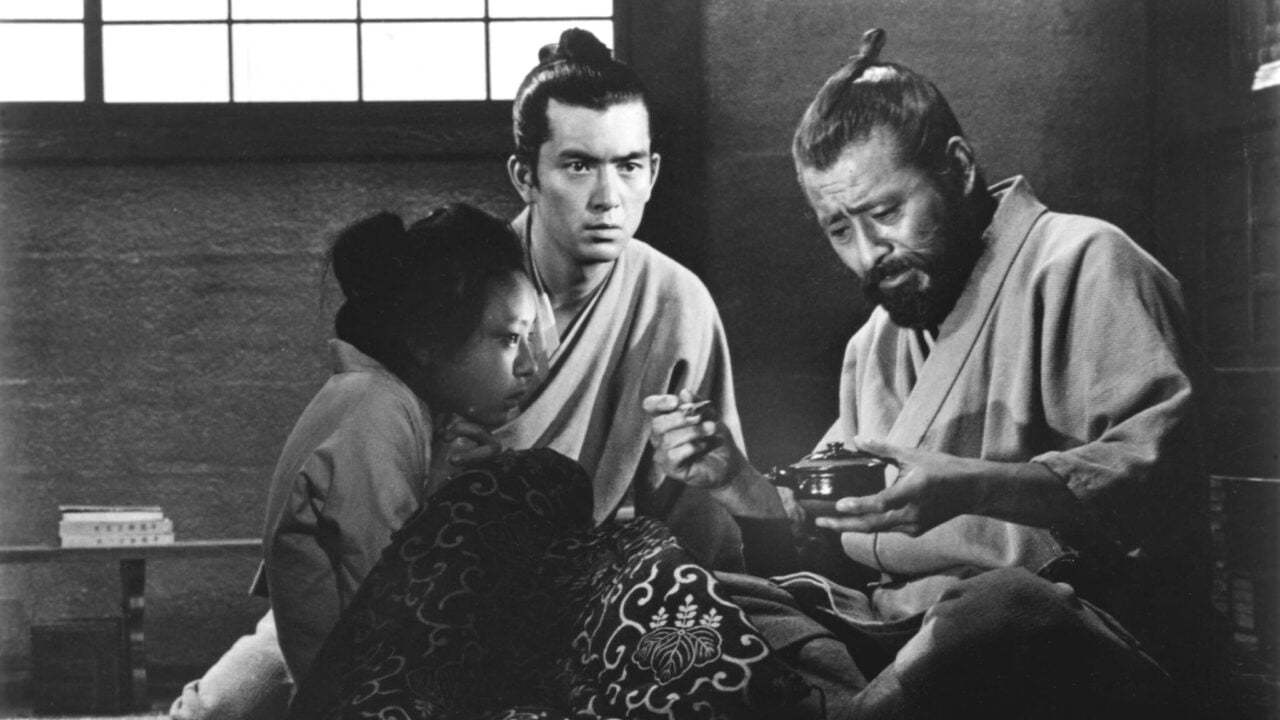 Toshirô Mifune, Yûzô Kayama, and Terumi Niki in Red Beard (1965)