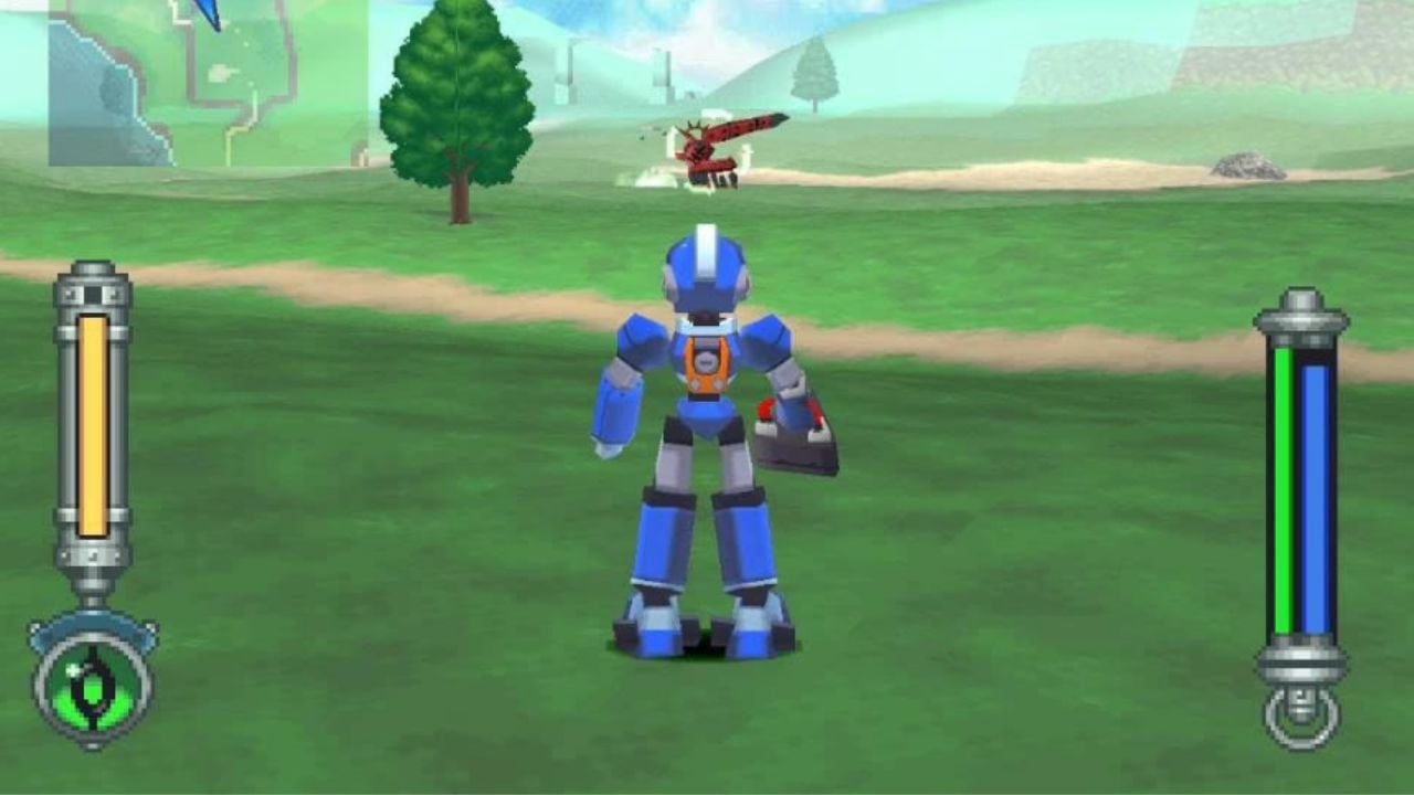 Screenshot of gameplay from Mega Man Legends 2 (2000).