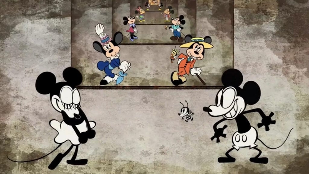 Mickey and Minnie through the years in Mickey Mouse (2013-2019 ) shorts series animated couples