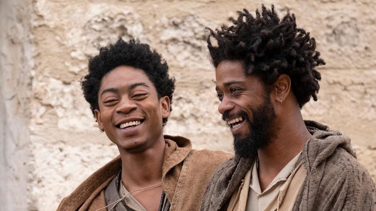 LaKeith Stanfield and RJ Cyler in The Book of Clarence (2023)