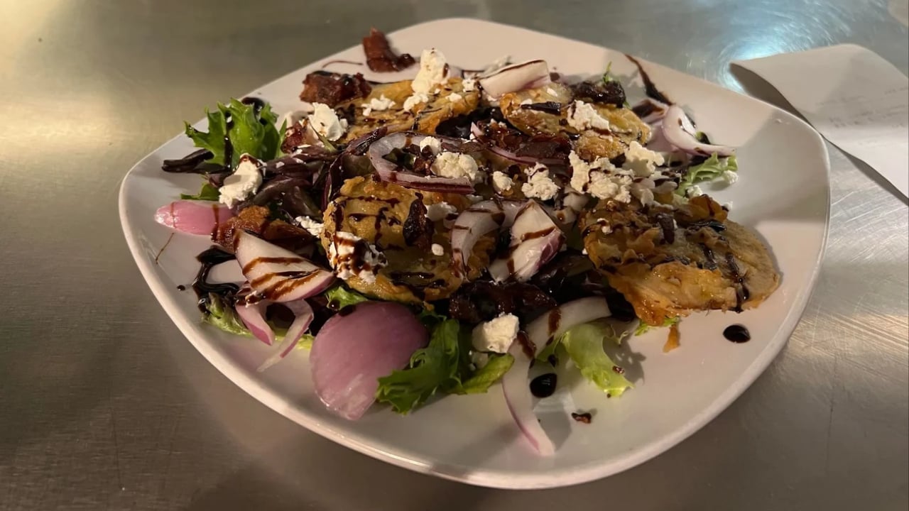 Delicious looking salad at Shagger Jacks in Oak Island, North Carolina