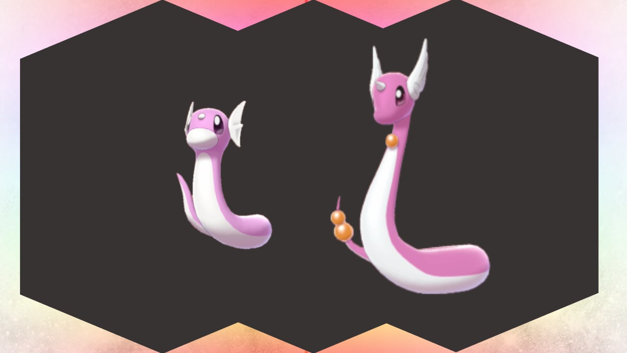 Shiny Dratini and Dragonair