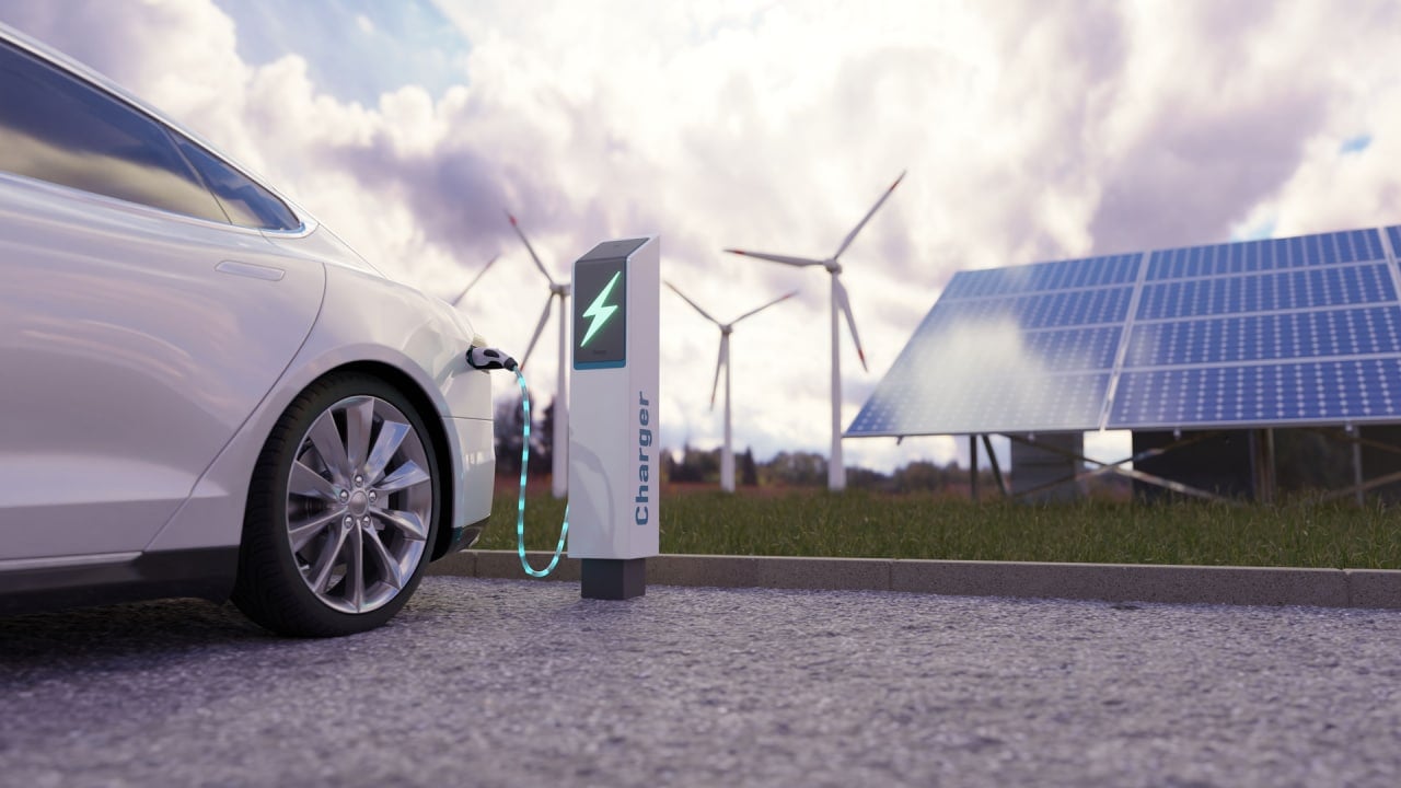 solar energy, solar panels, electric car charging