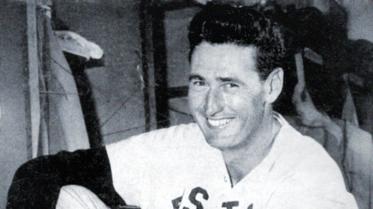 An image of Major League Baseball hall of famer Ted Williams.