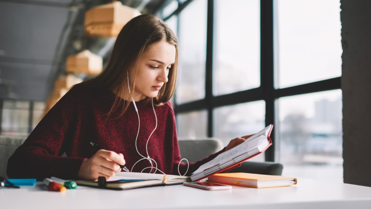 Woman Studying