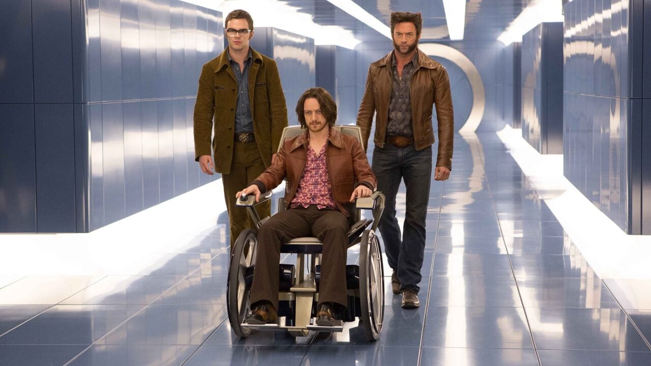Nicholas Hoult, Hugh Jackman, James McAvoy in "X-Men: Days of Future Past"