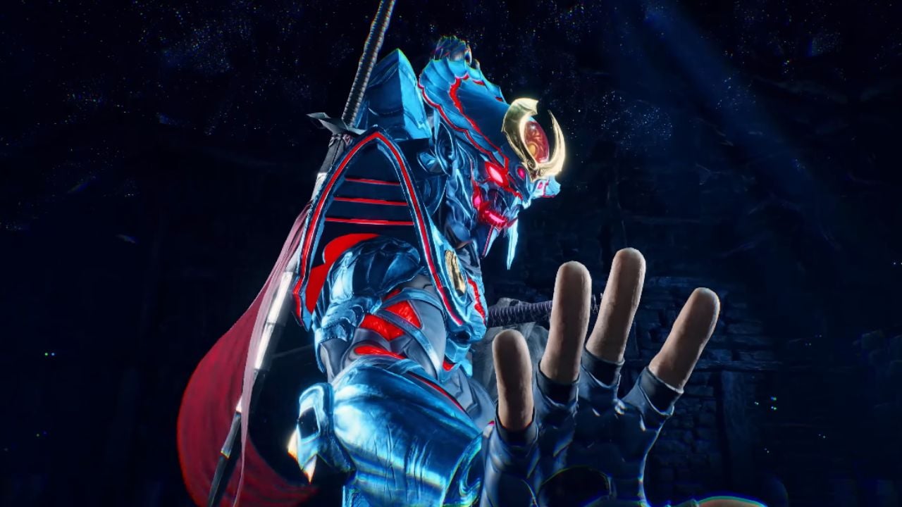 Still frame from the Yoshimitsu Tekken 8 reveal trailer. 