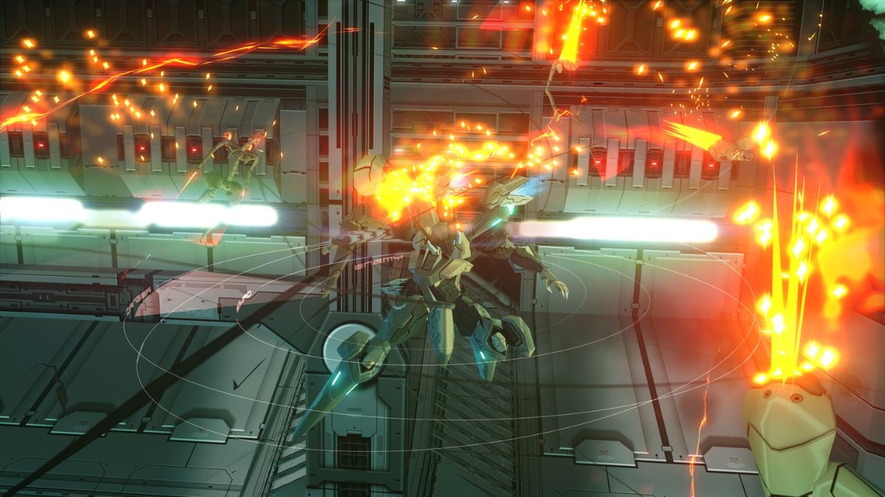Still frame from Zone of the Enders: The 2nd Runner.
