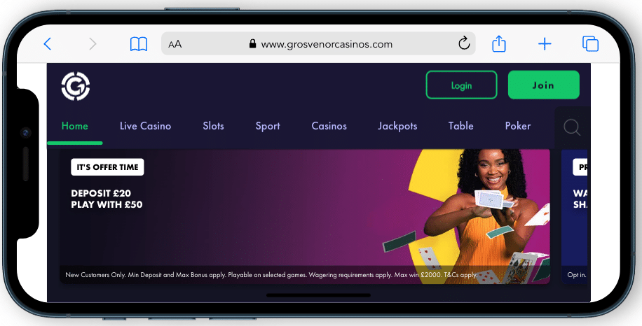 Grosvenor Casino Homepage